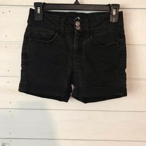 Black jean shorts